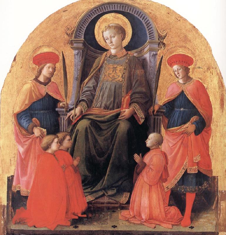 Fra Filippo Lippi St Lawrence Enthroned with Sts Cosmas and Damian,Other Saints and Donors France oil painting art